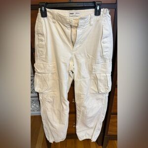 TNA women's Aritzia Cream Cargo Pants
